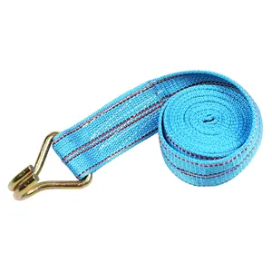 Sangle d'arrimage à cliquet en alliage de zinc robuste avec poignée en aluminium, ceinture de cargaison large et crochets en J, résistance à la rupture de 250 kg - Product Image 3