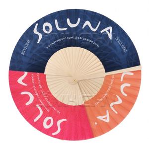 Custom Printed Spanish Wooden <b>Folding</b> <b>Hand</b> <b>Fan</b> - Product Image 1