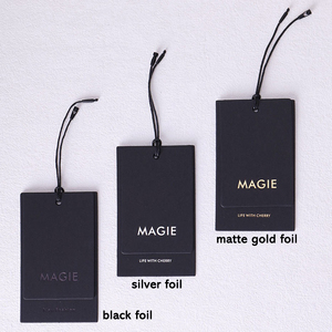 Swing-Papier Produkt-Aufhängungsetiketten für Kleidung Stoff umweltfreundliche Swing-Aufhängungsetiketten Tags und Etiketten Preisetikett - Product Image 2