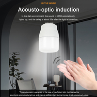 Bombilla LED inteligente de 6W/10W con tornillo E27 al por mayor con sensor de sonido y control de voz, Bombilla inteligente con sensor de movimiento y posición