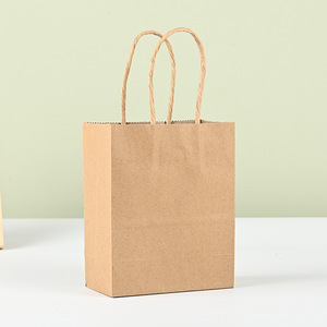 Kraft Paper Packaging Bag Environmentally Friendly Catering Takeaway Handbag Gift Bag Multi-color Optional Custom Packaging Bag