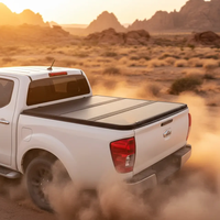 Couverture de benne de camion pliable en trois parties en aluminium rigide imperméable avec éclairage pour Ford F150 F250 Ranger