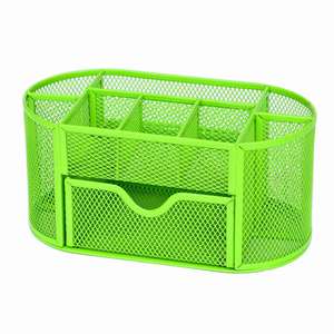 Multifunctional Office Desk Organiser <b>Pen</b> Holder Metal Mesh Pencil <b>Pens</b> Stationery Container - Product Image 3