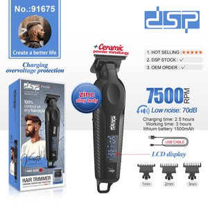 Cortadora de Pelo Eléctrica Inalámbrica Profesional DSP con Pantalla LCD, Batería de Iones de Litio, Carcasa de Plástico y Cuchilla de Acero Inoxidable - Product Image 5