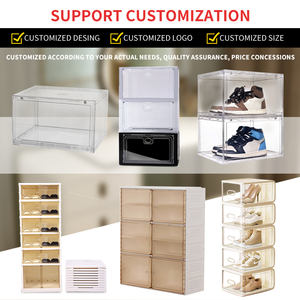 Calidad Precio razonable Acrílico Plástico Transparente Sneaker Drop Front Cajón Tipo Reemplazo Cajas <span class=keywords><strong>de</strong></span> zapatos <span class=keywords><strong>Almacenamiento</strong></span> - Product Image 4