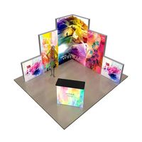 Stand d'exposition personnalisé avec éclairage LED, panneau en tissu tendu modulaire, fabricant et fournisseur d'affichages pour salons professionnels
