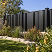 Panneau de clôture vertical en aluminium, revêtement poudré, antirouille, clôture de sécurité pour jardin extérieur, OEM ODM