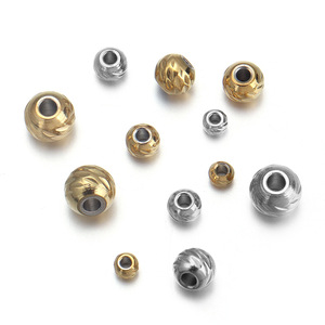 Perles facettées en acier inoxydable 4 mm, motif couteau, perles rondes dispersées pour la fabrication de bijoux DIY - Product Image 4