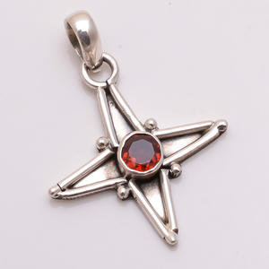 925 pendentif en argent massif citrine naturelle bijoux de mode pour filles pendentifs à breloque par fabricant - Product Image 2