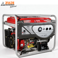 Groupe électrogène à essence ZUJI 7800e, démarrage électrique, puissance de sortie 3,4-10 kW, certifié ISO9001, réservoir de carburant 15L, vente en gros usine