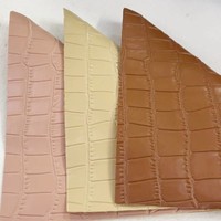 Tas Koper Ramah Lingkungan dari Kulit PU Motif Garis Bambu dan Tekstur Kulit Buaya GQ8057 Ketebalan 0.8mm Pasokan Langsung dari Pabrik