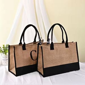 Sac fourre-tout en toile personnalisé imperméable, monogramme, cadeau pour femme, pour la plage, les courses en plein air, les voyages - Product Image 4