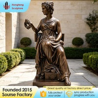 Sculpture de figures mythologiques personnalisées de qualité supérieure pour la décoration de jardin de manoir européen, sculpture en bronze de dieux grecs en cuivre.