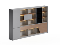 Armoire à dossiers et bibliothèque en bois luxueux pour le bureau du patron, la salle du directeur ou le bureau de l'exécutif