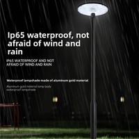 Lampe solaire LED UFO pour éclairage public, IP65, en aluminium, pour jardin, villa, aménagement paysager, cour intégrée, utilisation en communauté, certifiée ETL 3 ans