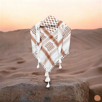 Keffiyeh Traditionnel Officiel de Palestine en Polyester Premium – Bandanas Arafat Hatta pour Tête et Cou – Shemagh Arabe Palestine Kuiffieh