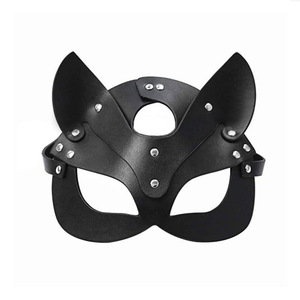 Masque facial sexy avec oreilles de chat en PVC, unisexe, pour fêtes et jeux de rôle - Product Image 5