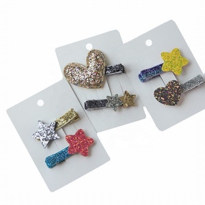 Accesorios para el Cabello para Niñas, Pinzas para el Cabello con Forma de Estrella y Corazón Brillantes, Pinza para el Cabello con Forma de Ardilla, Moda para Fiestas, 2 Piezas/Juego - Product Image 1