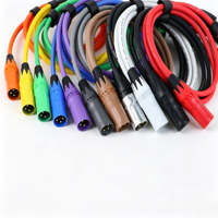 Connecteurs XLR 3 broches mâle/femelle en métal colorés pour câbles audio, équipement de sonorisation de scène et de concert