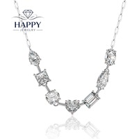 Collier en argent S925 avec moissanite, directement de l'usine, pour la collection de bijoux, luxe léger, polyvalent, à porter au quotidien
