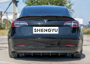 Kit de Carrocería para Tesla Model 3 2017-2020, Actualización a <span class=keywords><strong>Max</strong></span>, Incluye Labio Delantero, Difusor Trasero, Alerón y Faldones Laterales - Product Image 4