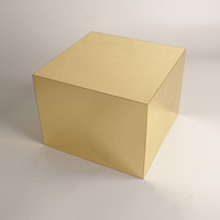 Support acrylique de miroir de colonne montante d'affichage de cube d'or/argent Risers acryliques argentés brillants pour l'affichage