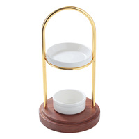 Qiyunzhan métal aromathérapie brûleur en céramique lampe à huile essentielle et brûleur à cire pour la maison pour Amazon stock transfrontalier