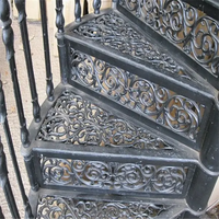 CBMmart Escalier en colimaçon en acier forgé noir personnalisé au design antique pour petit espace
