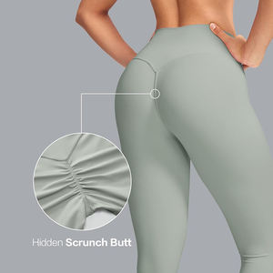 Leggings de yoga personnalisés en élasthanne avec scrunch pour soulever les fesses Pantalons d'entraînement fitness Leggings de yoga taille haute - Product Image 3