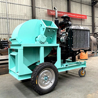 Broyeur de branches multifonctionnel motorisé pour petits ménages, déchiqueteur de paille et de bambou, machine à fabriquer de la poudre de bois pour vergers