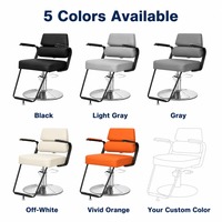 Fauteuil de Barbier Classique Moderne en Gros, Pivotant, en Cuir PU avec Base et Accoudoirs Chromés pour Salon de Coiffure – Approvisionnement Direct
