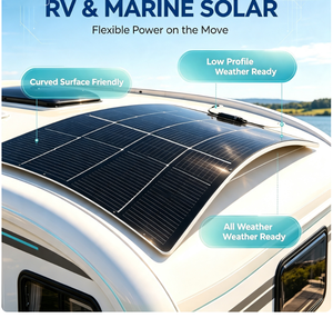 Paneles Solares Flexibles de 430W de Alta Eficiencia (19.8-22.5%), Dimensiones Personalizables, Sistema de Autolimpieza para Barcos, Autocaravanas y Camping - Product Image 3