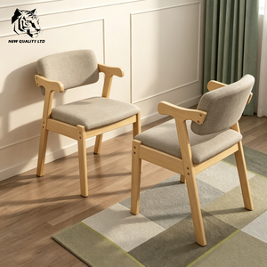 china manufactory cheapest customizable <b>large</b> stock ready to ship log office <b>chair</b> new fashion house furniture wooden <b>arm</b> <b>chair</b> - Product Image 1