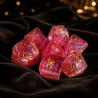 Dés polyédriques transparents en acrylique avec paillettes et coins arrondis pour Dungeons & Dragons, décorations intégrées, Halloween, Pâques