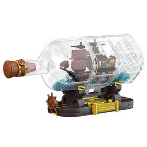 Kit di costruzione della nave personalizzata in una bottiglia blocchi di vendita diretta della fabbrica e giocattoli per la costruzione di modelli giocattolo blocchi di costruzione personalizzati - Product Image 1