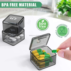 Venta al por mayor de viaje desmontable pequeño sellado 30 días 30 compartimentos organizador de almacenamiento de pastillas portátil caja de medicamentos con estuche exterior - Product Image 4