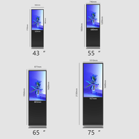 Affichage publicitaire numérique à écran tactile vertical de 55, 65 et 75 pouces pour les magasins de détail