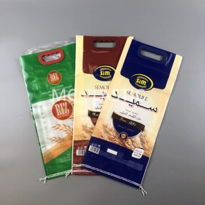 Saco de arroz tejido de laminación bopp con mango de plástico, <span class=keywords><strong>5kg</strong></span> - Product Image 3