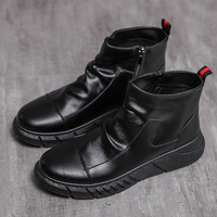 Bottes Martin à la mode exclusives transfrontalières pour hommes, sport décontracté, tige en cuir ultra-fibre, grande taille, nouvelle semelle en caoutchouc antidérapante