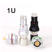 Conector Circular Push-Pull Compatible con Fischer Ultimate UP01, Enchufe UR01, Serie 07, Código 1U, Tipo M/F, 2/3/4/5/7/9 Pines