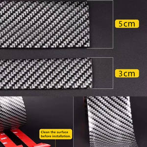 Pare-choc <span class=keywords><strong>de</strong></span> <span class=keywords><strong>porte</strong></span> <span class=keywords><strong>de</strong></span> voiture en caoutchouc <span class=keywords><strong>de</strong></span> carbone, accessoires universel, bande <span class=keywords><strong>de</strong></span> protection anti-rayures, offre spéciale - Product Image 6
