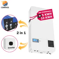 WIFI CAN 2 in 1 5kw 10kw 48v 100ah 200ah LiFePO4 Lithium-Ionen-Batterien Solarenergie speicher Batterie Power Wall mit Wechsel richter