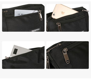 Sac <span class=keywords><strong>banane</strong></span> unisexe Oxford léger, <span class=keywords><strong>antivol</strong></span>, imperméable et très résistant avec fermeture éclair pour le voyage - Product Image 4