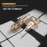 Aiguilles de tatouage stériles jetables en acier inoxydable avec marque privée et boîte personnalisée Cartouche d'ambition avec aiguilles d'ambition