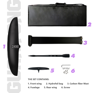 BSC1060 Carbon Racing Boat Aile avant Hydrofoil Board Feuille stable à basse vitesse avec rotation facile et contrôle <span class=keywords><strong>de</strong></span> pompage en douceur - Product Image 3