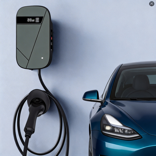Fitmph Type 2 Evs Male Ev Charger Plug 7kw Ac Connector with Locking Mechanism and 5m Cable