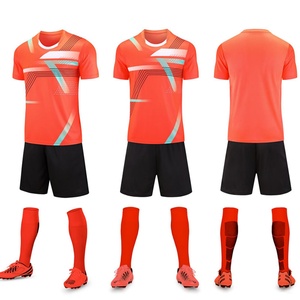 Ensemble d'uniformes de football scolaire personnalisables intégralement en coton/bambou/spandex à séchage rapide, service OEM pour compétition et entraînement d'équipe - Product Image 2