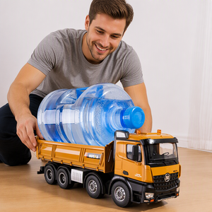 <span class=keywords><strong>Huina</strong></span> 1536 1/14 Camión Volquete RC de Aleación, Coche de Construcción de Ingeniería con Control Remoto, Juguete con Música y Luces, RTR, en Stock - Product Image 4