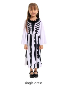 Disfraz de Halloween de Princesa Esqueleto para Niñas - Vestido Gótico con Estampado de Esqueleto para Actuaciones, Atuendo de Fiesta Inspirado en <span class=keywords><strong>la</strong></span> <span class=keywords><strong>Novia</strong></span> <span class=keywords><strong>Cadáver</strong></span> - Product Image 2