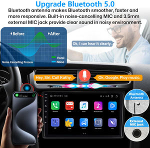 Radio de coche Qled de 9, 10, 13 pulgadas, pantalla táctil, Carplay, estéreo para coche, Gps Fm Am Bt, 1 Din, 2 Din, Wifi, reproductor de Dvd, radios de coche Android - Product Image 3